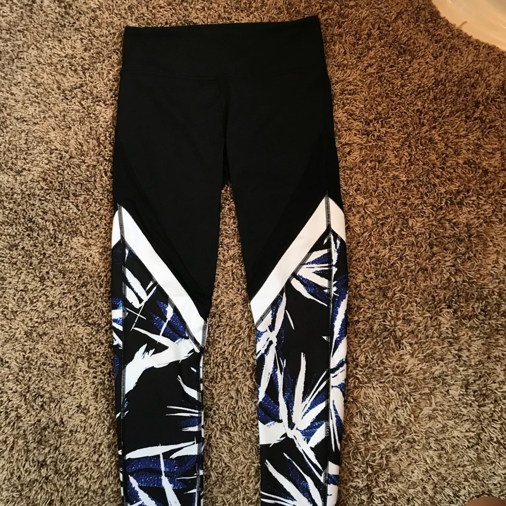 Fabletics Black Mesh Leggings - XS